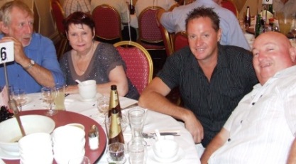 Moonee Valley strength: L-R Doug and Leonie McLaggan, past President Ashley Mayne, and past Moonee Valley bowls president and former MVCC cricketer Magic Bevis.